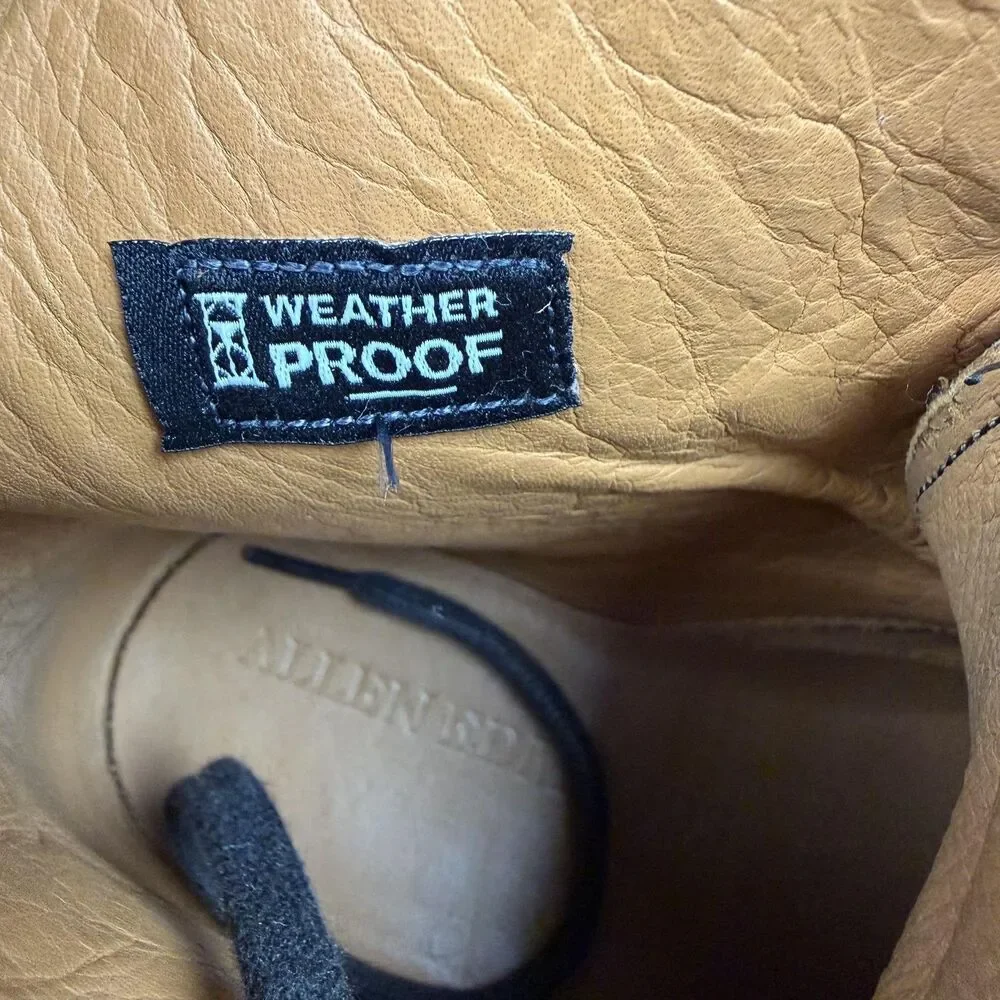 Allen Edmonds Boots Mens Size 8 Brown Chapman Leather Wingtip Weatherproof Lug